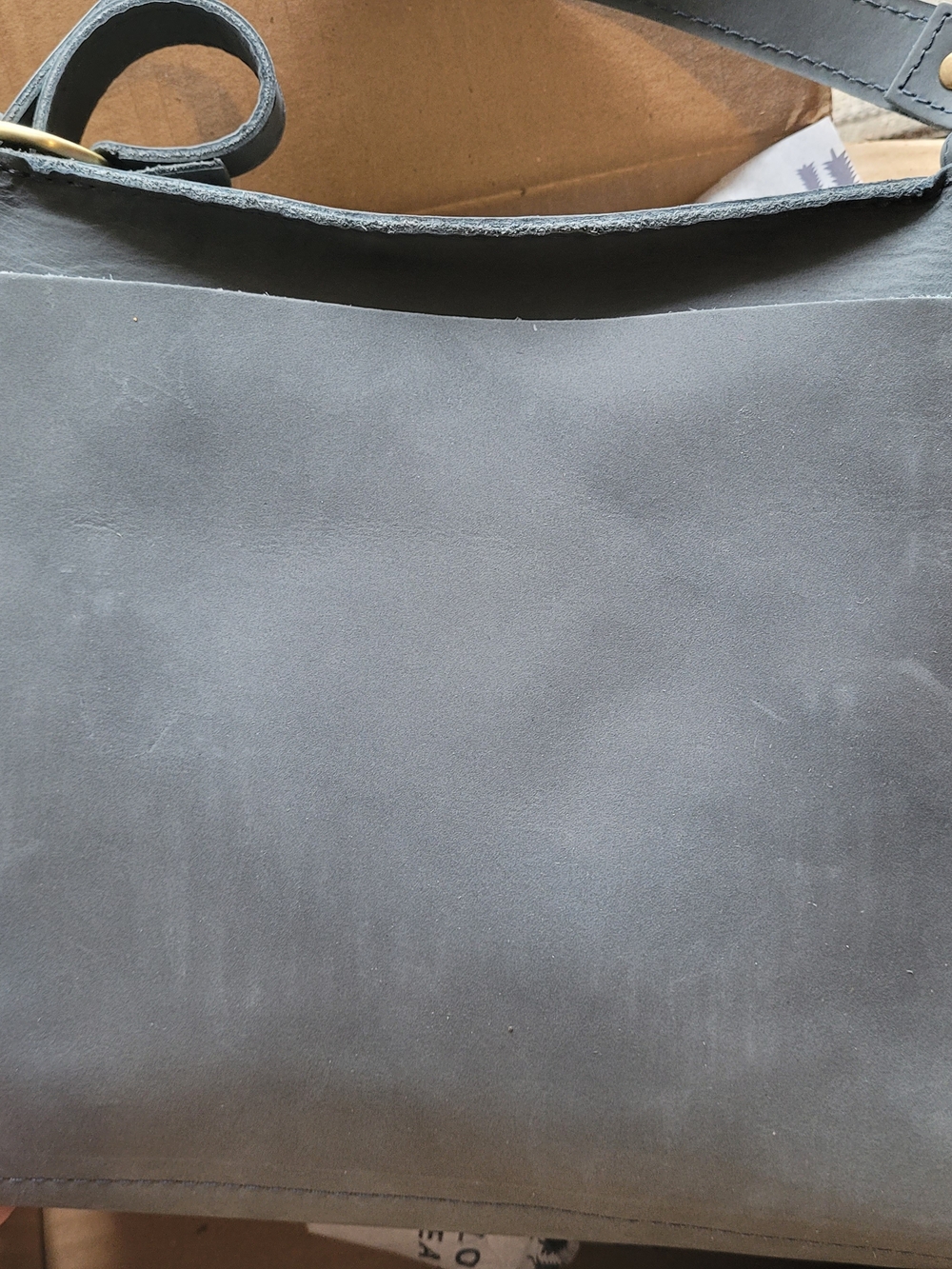 Portland Leather Grey Leather Triangle Bag Color Storm - Picture 4 of 10